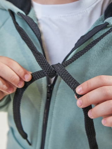 328-ОЛ. Костюм детский  на молнии, олива, хлопок 65%, 35% ПЭ, 3-х нитка без начеса 80,86,92