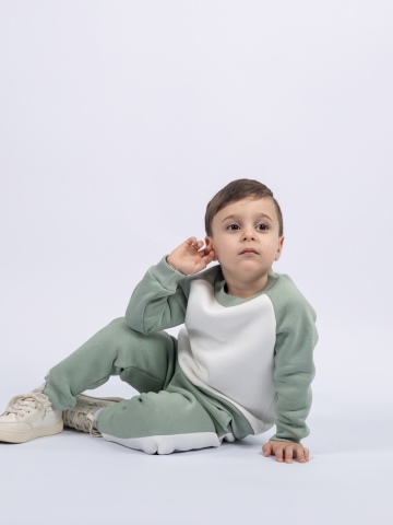 314-ОЛ. Свитшот + Штаны, олива, хлопок 65%, 35% ПЭ, 3-х нитка (начес) 98,104,110,116