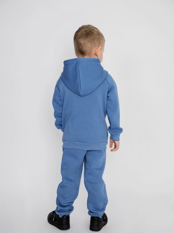 296-ДЖ. Свитшот с капюшоном + Штаны, хлопок 65%, 35% ПЭ, 3-х нитка (начес) джинсовый 98,104,110,116