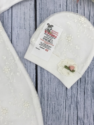 262. Комбинезон с розочками,80% хлопок интерлок, 20% ПЭ велюр